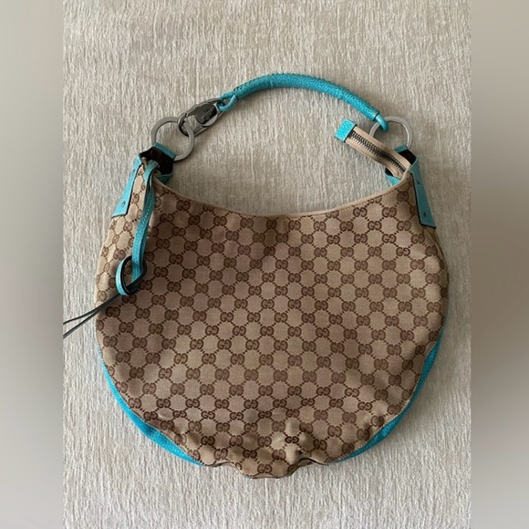 Gucci GG Hobo Brown Canvas Bag - Picture 1 of 11
